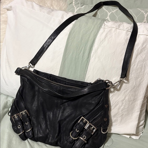 Michael Kors Black Leather Shoulder Bag - Picture 1 of 8